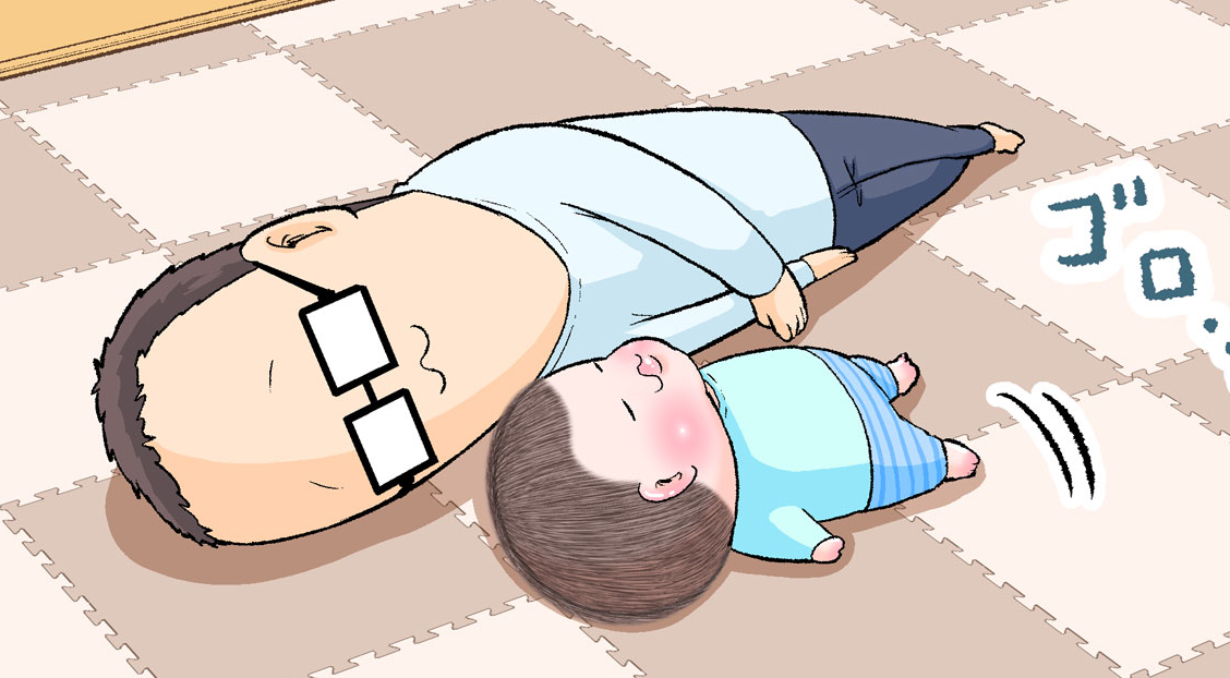 【＃68】寝心地抜群⁉︎1歳児が昼寝中にコロコロ転がって行き着いた先は？ byにくきゅうぷにお
