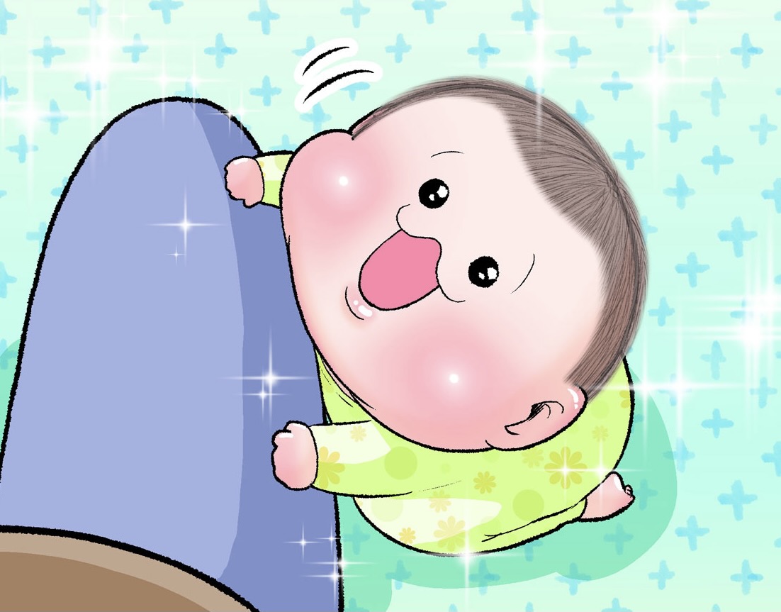 【＃59】どふっ！生後9ヶ月の赤ちゃんから受けた「愛のタックル」とは？  byにくきゅうぷにお