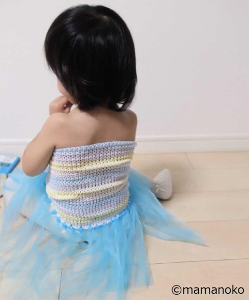 女の子のハロウィン衣装 100均の水切りネットで かわいいチュチュの作り方 ままのて